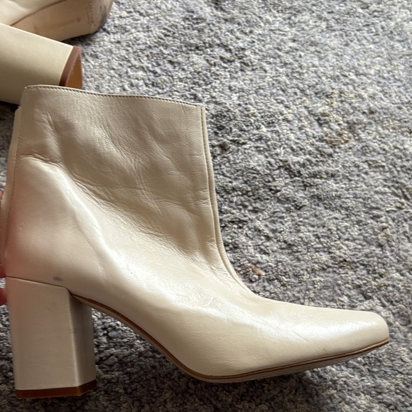 Zara Cream Ankle Booties - Picture 9 of 9
